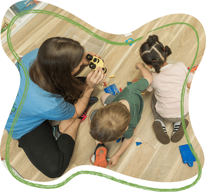 two kids playing
