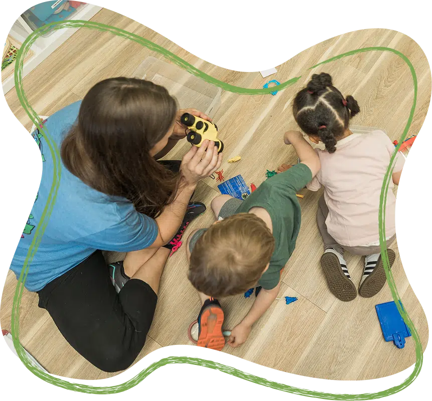 two kids playing